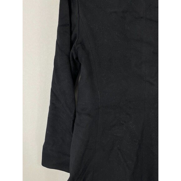 MaxMara Wome's Black Wool Pea Coat Three Buttons Size 8 - Picture 14 of 16